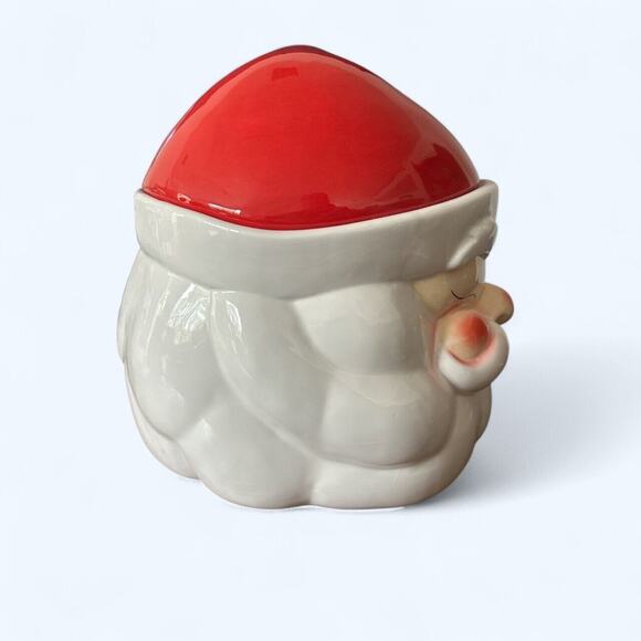 Vintage Winking Santa Cookie Jar XL Mint Radko *Rare* Holt Howard Inspired - Picture 2 of 9